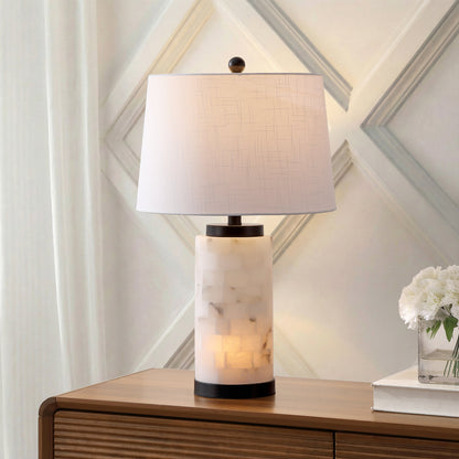 Eliza Alabaster Tile Column Table Lamp with Base Light - product image 2