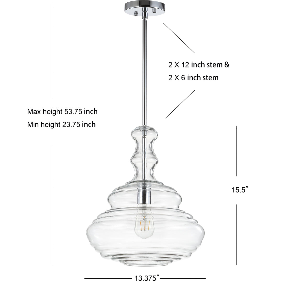 Bettina Glass Pendant with Bronze-Finish Hardware - product image 9