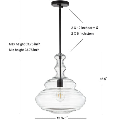 Bettina Glass Pendant with Bronze-Finish Hardware - product image 4