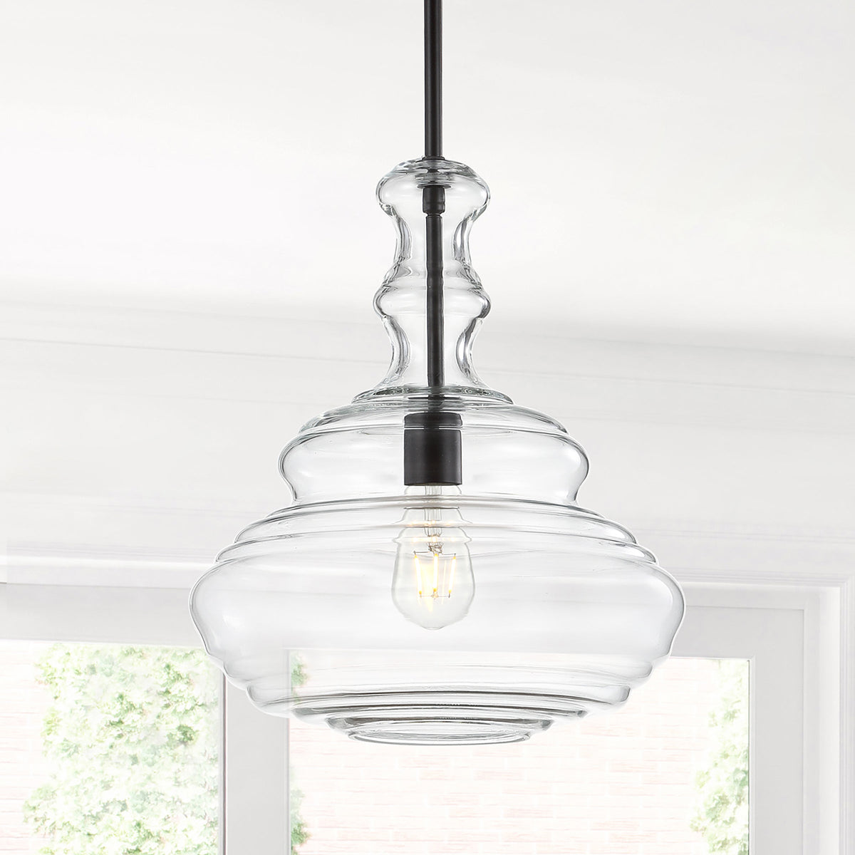 Bettina Glass Pendant with Bronze-Finish Hardware - product image 5