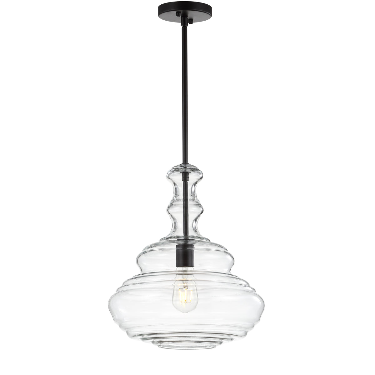 Bettina Glass Pendant with Bronze-Finish Hardware - product image 1