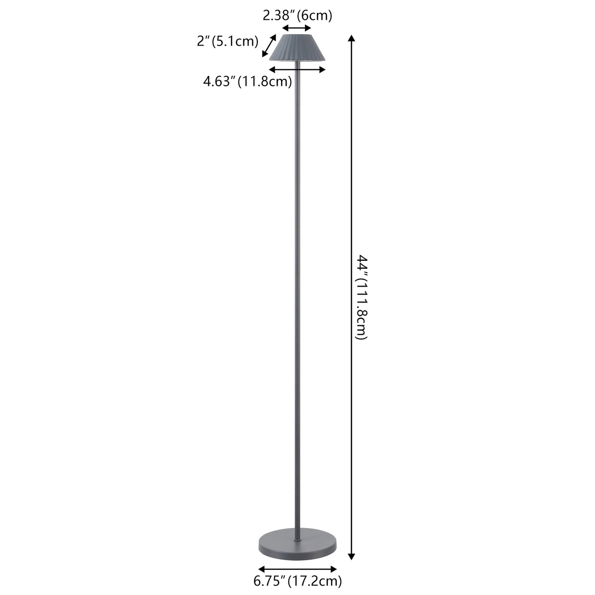 Mallory 44-Inch Rechargeable Indoor/Outdoor LED Floor Lamp - product image 16