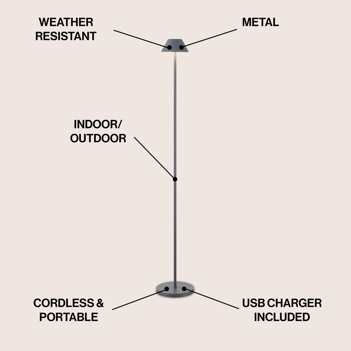 Mallory 44-Inch Rechargeable Indoor/Outdoor LED Floor Lamp - product image 15