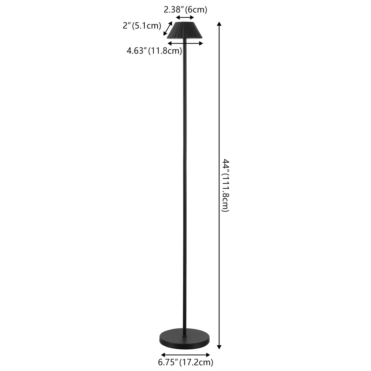 Mallory 44-Inch Rechargeable Indoor/Outdoor LED Floor Lamp - product image 4