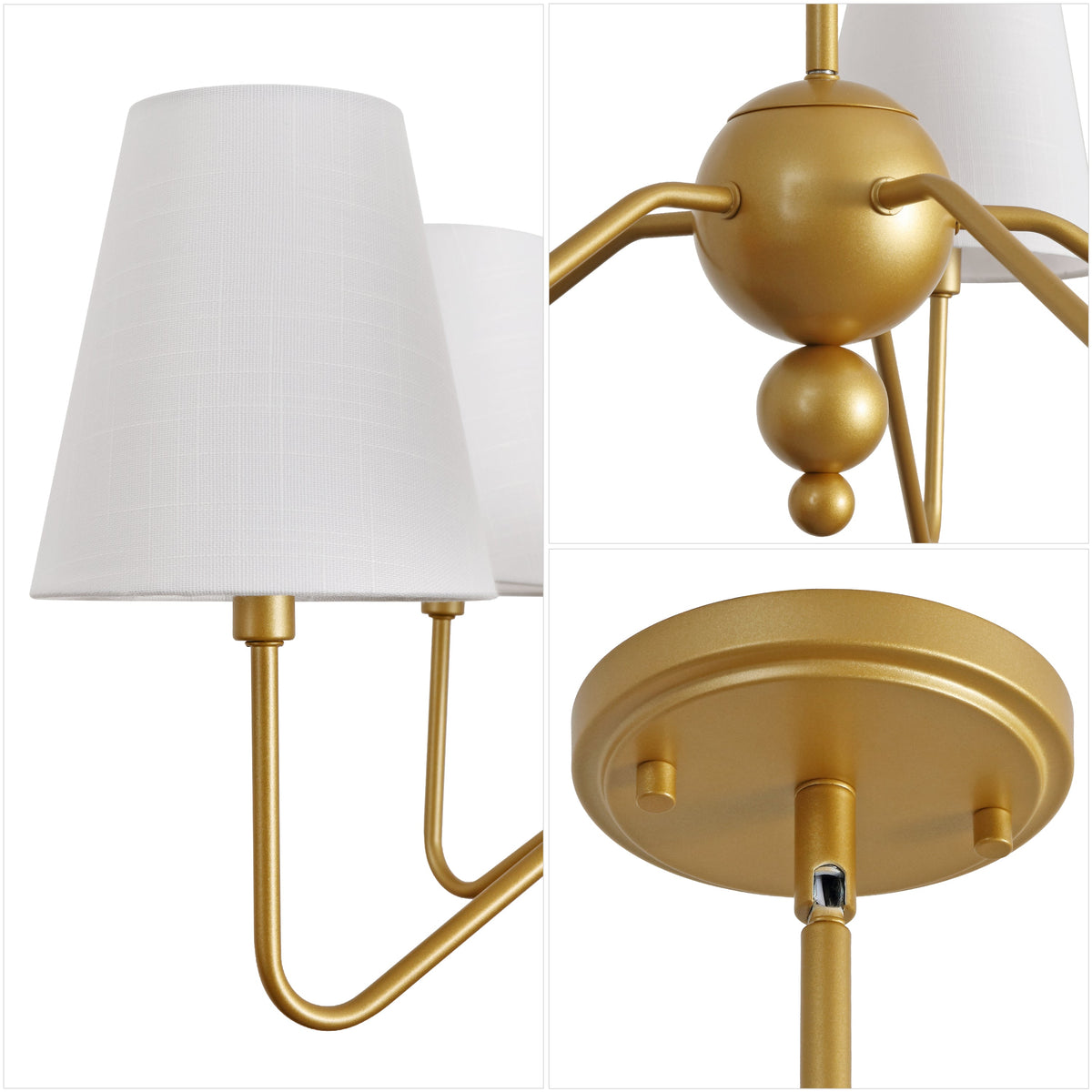 Skylar Minimalist Metal Cone-Shade Chandelier - product image 4