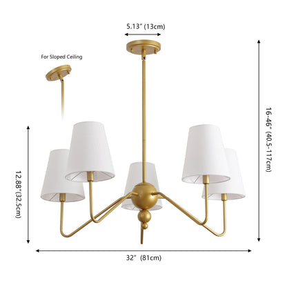 Skylar Minimalist Metal Cone-Shade Chandelier - product image 5