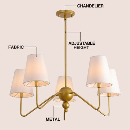 Skylar Minimalist Metal Cone-Shade Chandelier - product image 3