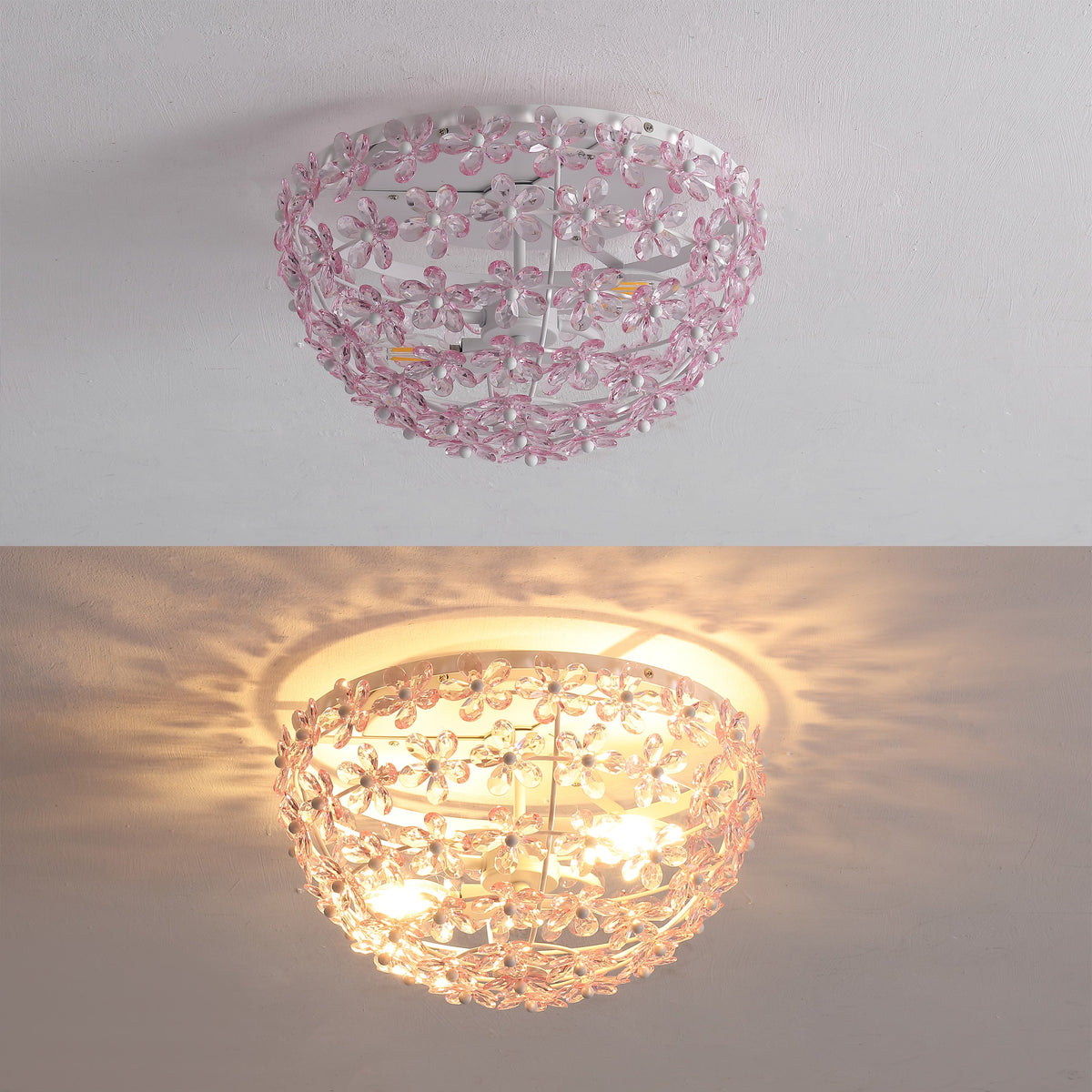 Izzy 2-Light Dome Flush Mount with Acrylic Floral Accents - product image 14