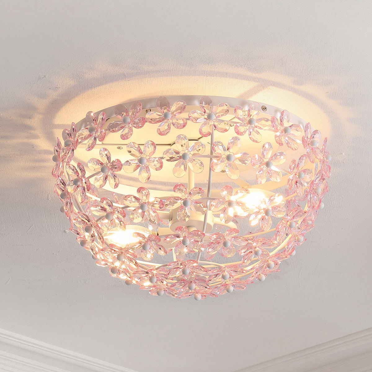 Izzy 2-Light Dome Flush Mount with Acrylic Floral Accents - product image 10