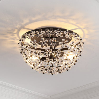 Izzy 2-Light Dome Flush Mount with Acrylic Floral Accents - product image 2