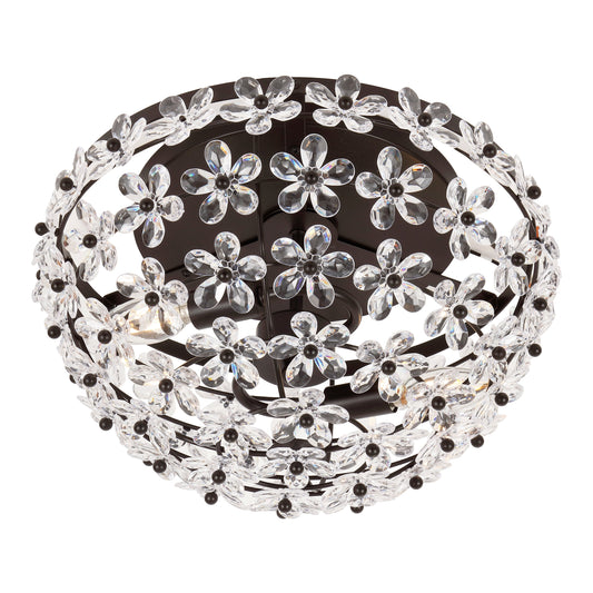 Izzy 2-Light Dome Flush Mount with Acrylic Floral Accents - product image 1
