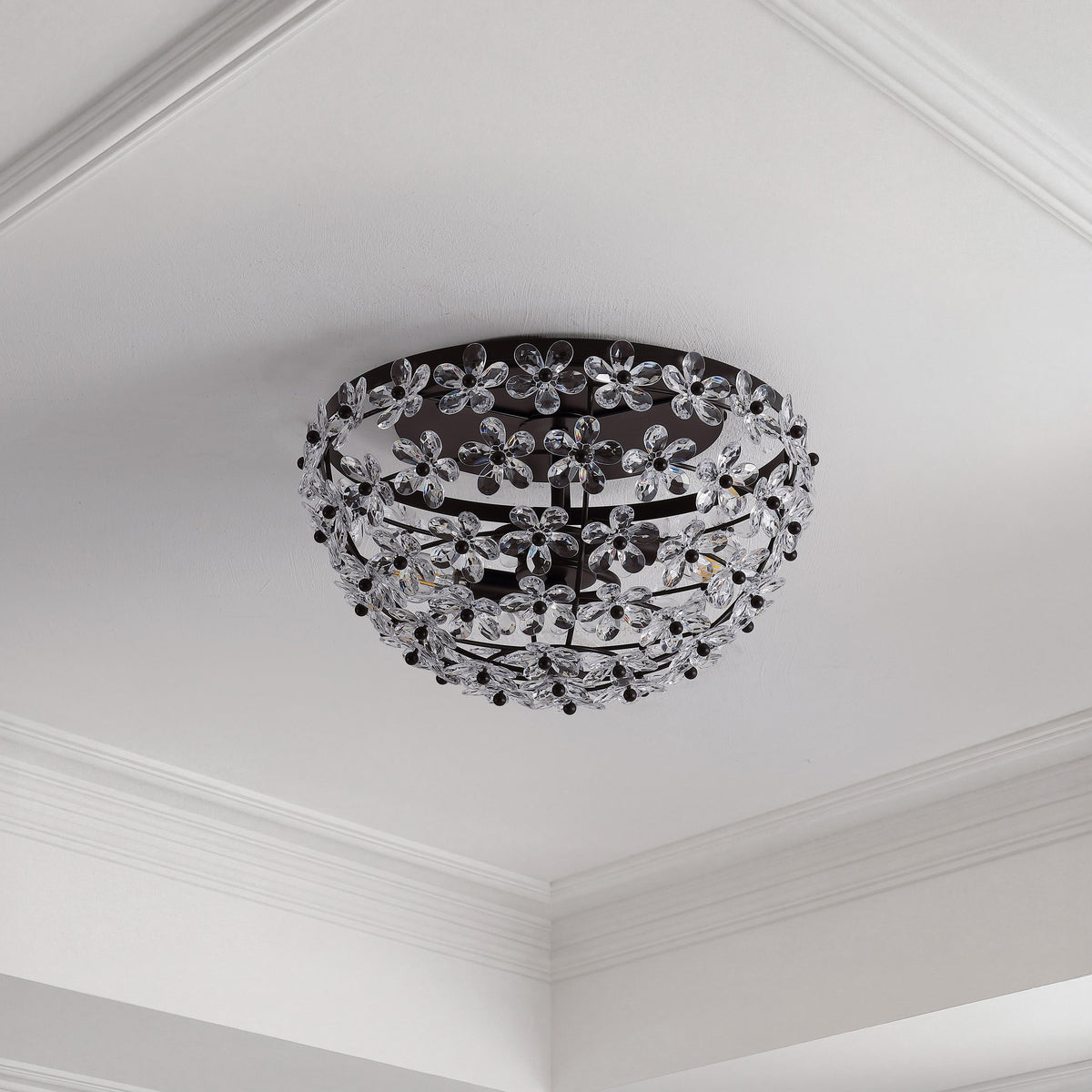Izzy 2-Light Dome Flush Mount with Acrylic Floral Accents - product image 8