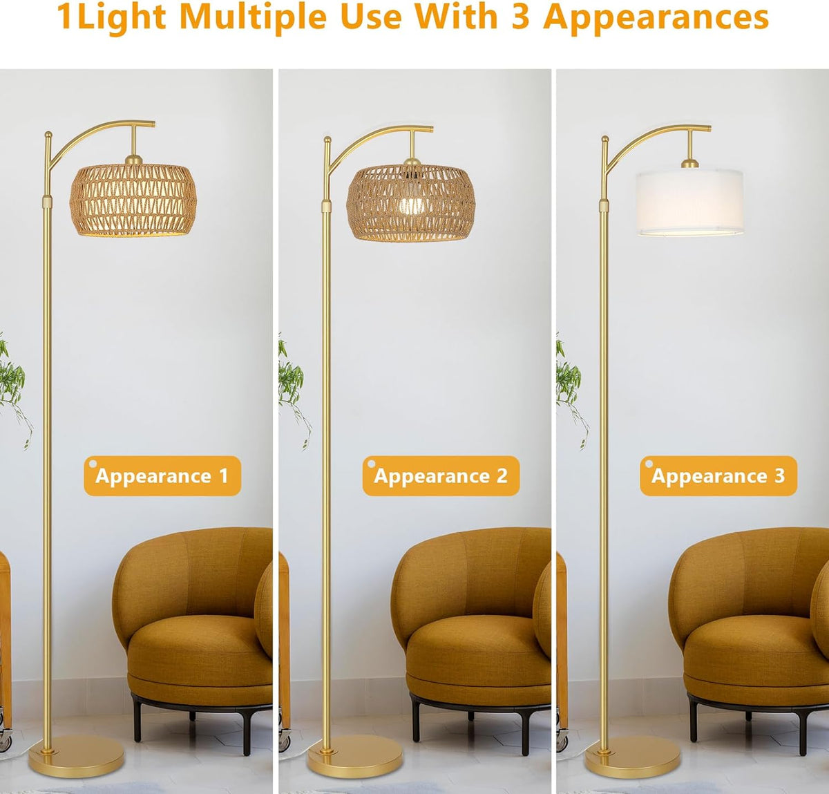 Ataraxis Adjustable Arc Floor Lamp with 3 Light Temperatures - product image 4