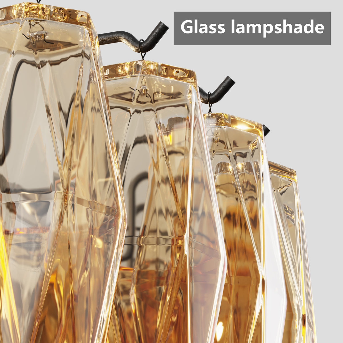 37-Inch Tiered Smoke Glass 14-Light Chandelier - product image 17