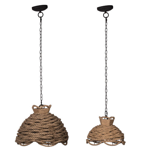 Hemp Rope Chandelier Pair - Set of 2 - product image 1