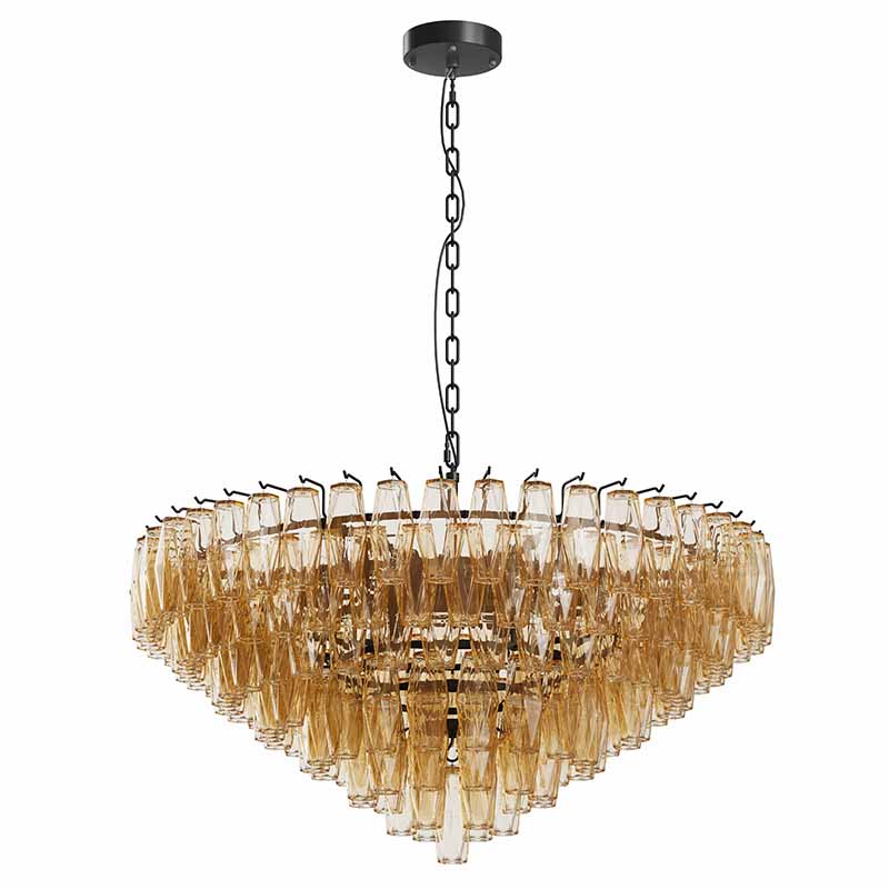 37-Inch Tiered Smoke Glass 14-Light Chandelier - product image 21